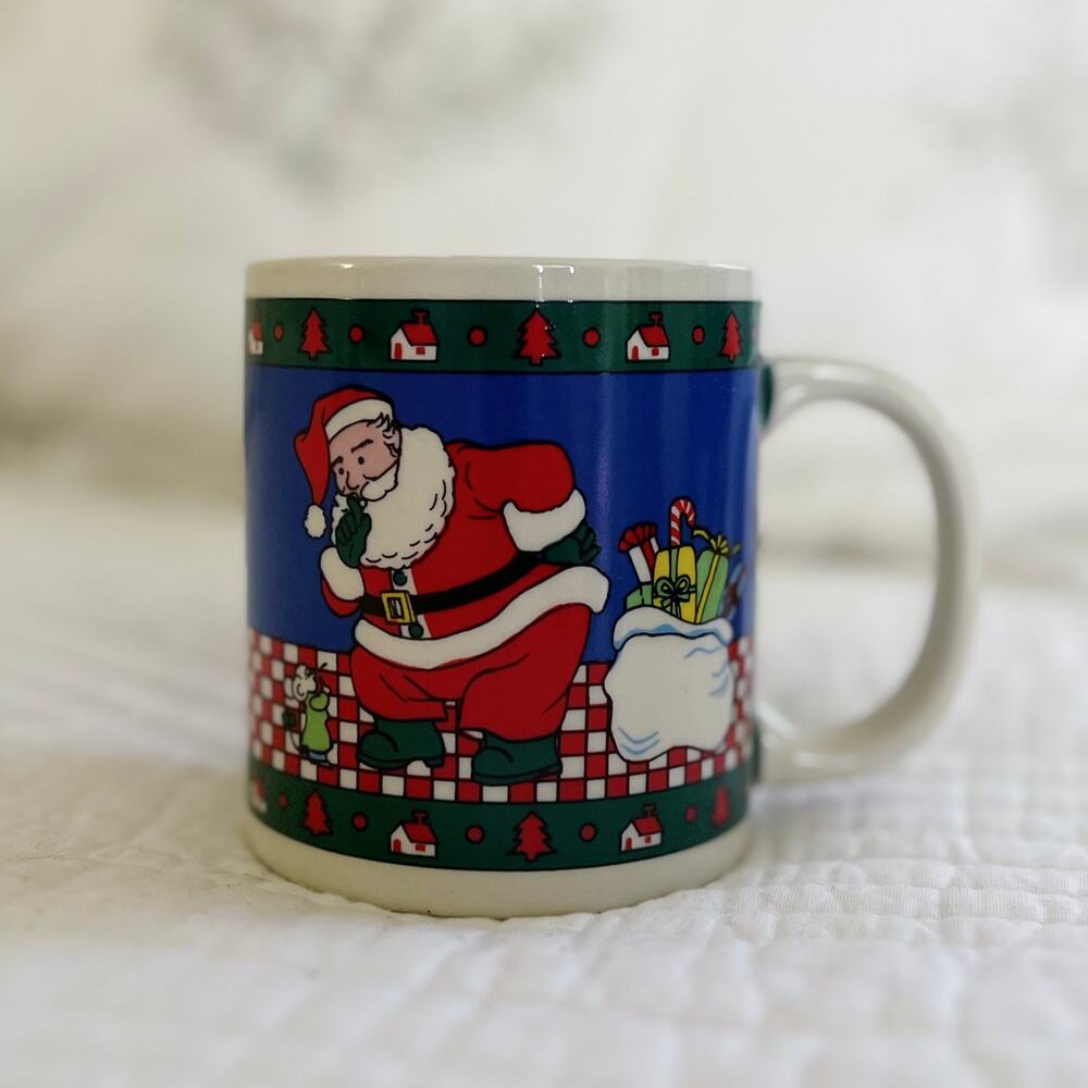 Vintage Santa Claus Mug Twas the Night Before Christmas Coffee Cup